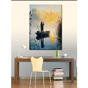 Kanvas Tablo Gölde Kayık 50x70 cm
