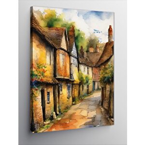 Kanvas Tablo Tarihi Köy Sokakları 50x70 cm