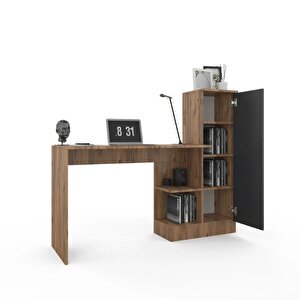 Opus Ofis / Çalışma Masası - Dolaplı, Atlas Çam - Antrasit Çam