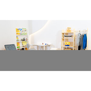 Montessori Çocuk Odası Ahşap Gardırop Ve Raf Ünitesi