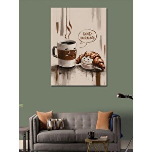 Kanvas Tablo Kahve Ve Kruvasan 70x100 cm