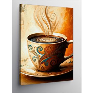 Kanvas Tablo Sanatsal Kahve Fincanı 70x100 cm