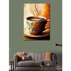 Kanvas Tablo Sanatsal Kahve Fincanı 70x100 cm