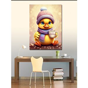 Kanvas Tablo Kahve İçen Ördek 100x140 cm