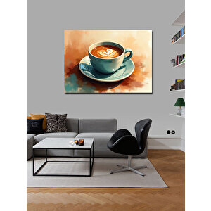 Kanvas Tablo Kahve Latte Sanat Tasarımı 100x140 cm