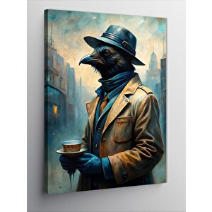 Kanvas Tablo Kahve İçen Dedektif 50x70 cm