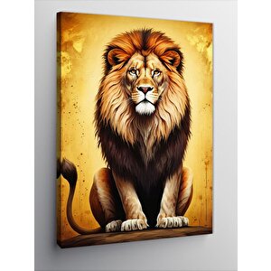 Kanvas Tablo Aslanın Bakışı 100x140 cm
