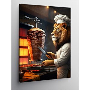 Kanvas Tablo Döner Ustası Aslan 70x100 cm