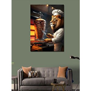 Kanvas Tablo Döner Ustası Aslan 70x100 cm