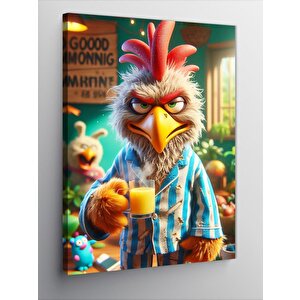 Kanvas Tablo Yeni Uyanmış Horoz 50x70 cm