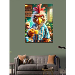 Kanvas Tablo Yeni Uyanmış Horoz 50x70 cm
