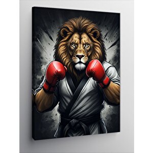 Kanvas Tablo Boks Eldivenli Aslan 70x100 cm