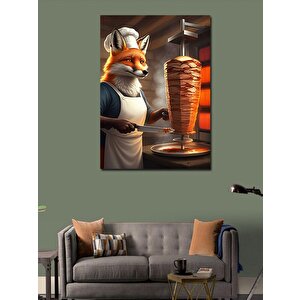 Kanvas Tablo Dönerci Tilki 70x100 cm
