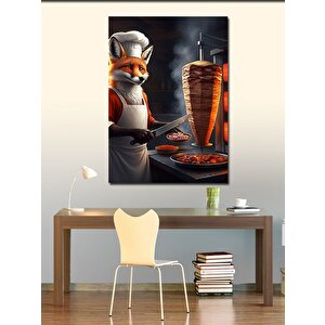 Kanvas Tablo Dönerci Tilki 100x140 cm
