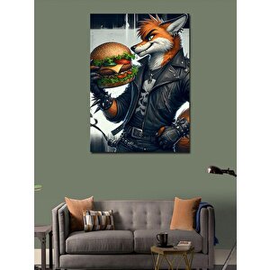 Kanvas Tablo Burgerli Tilki 50x70 cm