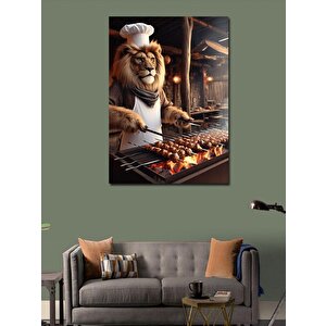 Kanvas Tablo Aslan Usta Şiş Kebapçı 70x100 cm