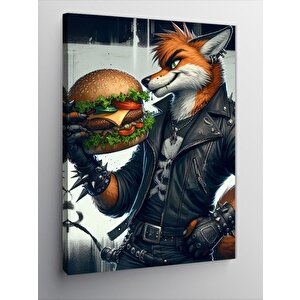 Kanvas Tablo Burgerli Tilki 100x140 cm