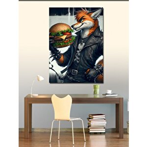 Kanvas Tablo Burgerli Tilki 100x140 cm