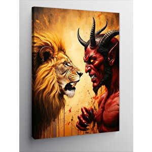 Kanvas Tablo Aslan Ve Şeytan 50x70 cm