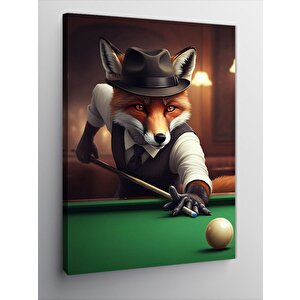 Kanvas Tablo Bilardo Tilkisi 100x140 cm