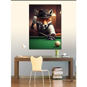 Kanvas Tablo Bilardo Tilkisi 100x140 cm