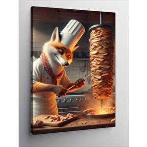 Kanvas Tablo Usta Tilki Ve Döner 70x100 cm