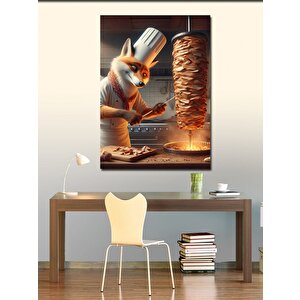 Kanvas Tablo Usta Tilki Ve Döner 70x100 cm