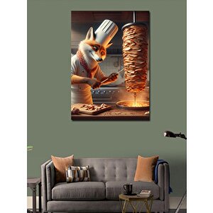 Kanvas Tablo Usta Tilki Ve Döner 70x100 cm
