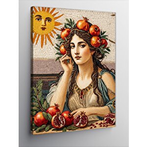 Kanvas Tablo Meyveli Kadın 50x70 cm