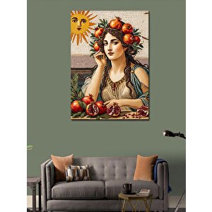 Kanvas Tablo Meyveli Kadın 50x70 cm
