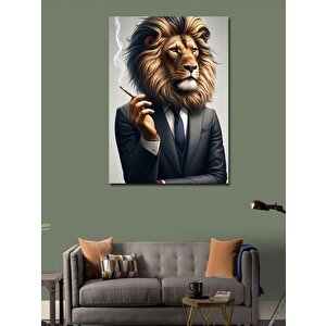 Kanvas Tablo Takım Elbiseli Aslan 50x70 cm