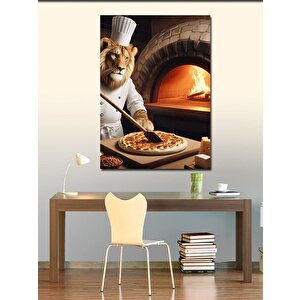Kanvas Tablo Pide Yapan Aslan 70x100 cm
