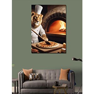 Kanvas Tablo Pide Yapan Aslan 70x100 cm