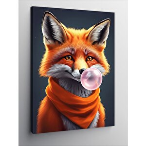 Kanvas Tablo Sakız Çiğneyen Tilki 70x100 cm