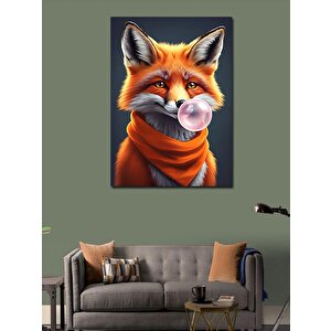 Kanvas Tablo Sakız Çiğneyen Tilki 70x100 cm