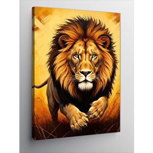 Kanvas Tablo Koşan Aslan 100x140 cm