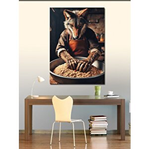Kanvas Tablo Çiğköfte Yoğuran  Tilki 70x100 cm