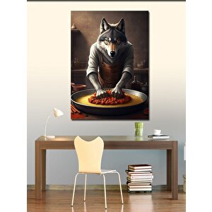 Kanvas Tablo Çiğköfte Yapan Kurt 50x70 cm