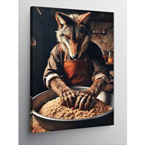 Kanvas Tablo Çiğköfte Yoğuran  Tilki 50x70 cm