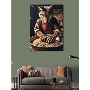 Kanvas Tablo Çiğköfte Yoğuran  Tilki 50x70 cm