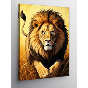 Kanvas Tablo Asil Görünümlü Aslan 50x70 cm