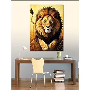 Kanvas Tablo Asil Görünümlü Aslan 50x70 cm