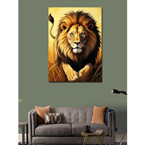 Kanvas Tablo Asil Görünümlü Aslan 50x70 cm