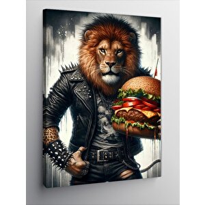 Kanvas Tablo Burgerli Aslan 70x100 cm