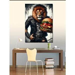 Kanvas Tablo Burgerli Aslan 70x100 cm