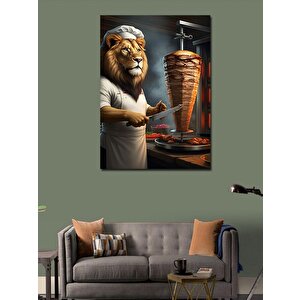 Kanvas Tablo Döner Ustası Aslan 100x140 cm