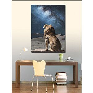 Kanvas Tablo Çöldeki Aslan 50x70 cm