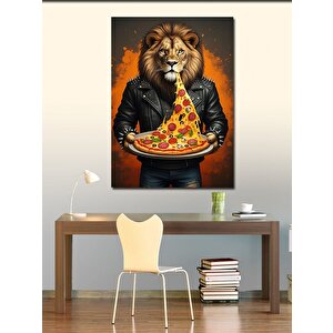 Kanvas Tablo Pizza Seven Aslan 100x140 cm