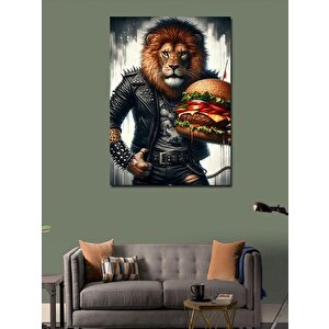 Kanvas Tablo Burgerli Aslan 50x70 cm