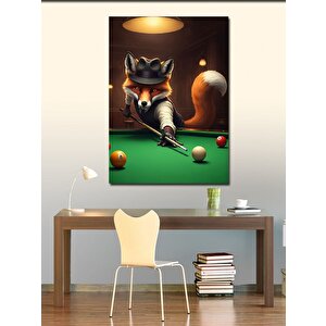 Kanvas Tablo Bilardo Tilkisi 100x140 cm